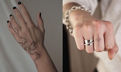 Tatuaż na palec i na dłoń - 20 przeuroczych tatuaży małych i większych