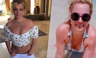 Britney Spears znów odleciała w kosmos. Wije się toples na plaży i pływa nago w basenie