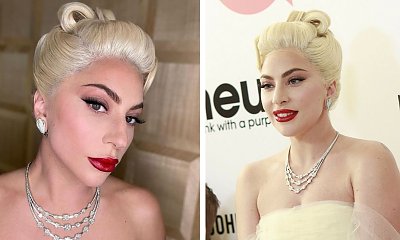 Lady Gaga w modnym białym manicure! Trochę jak paznokcie ślubne?