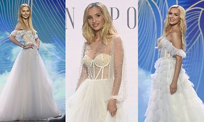 Miss Warszawy 2022: Finalistki w sukniach ślubnych na sezon ślubny 2022! Tiulowy model z gorsetową górą wyglądał jak ekskluzywna bielizna!