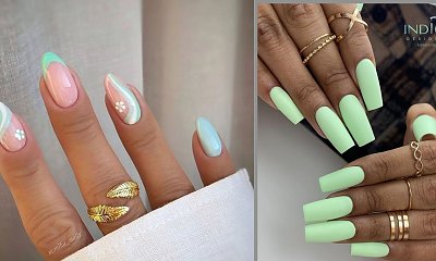 #mintnails - miętowe paznokcie. Zobacz najpiękniejsze wiosenne paznokcie!