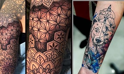 Geometryczny tatuaż - to gorący trend ostatnich lat! Zobacz najlepsze dziary!