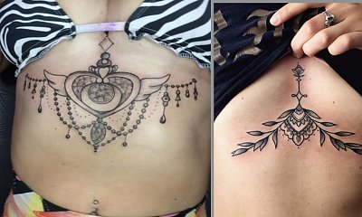 #tattoounderbust - tatuaż pod biustem. Zobacz najbardziej kobiece stylizacje!