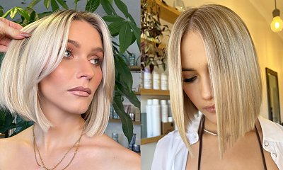 Blond bob w najmodniejszych odcieniach i cięciach. Wśród nich platynowy i beżowy blond oraz grzywki curtain bangs i blunt!