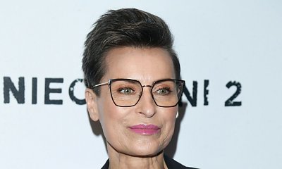 Danuta Stenka w czarnym garniturze na premierze serialu. Klasa sama w sobie!
