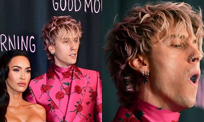 Megan Fox i Machine Gun Kelly w cukierkowo-różowych kreacjach na premierze filmu "Good Mourning". Raper na ściance puszczał dymka!