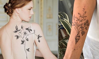 Tatuaż botaniczny - to modny trend w 2022 roku! Zobacz najpiękniejsze projekty!