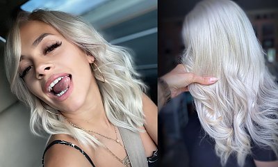 Platynowy blond na fryzurze long bob i na falach. Sprawdź, jak dbać o ten trendy kolor