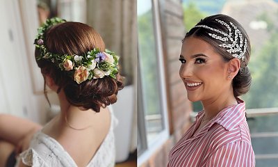 Fryzury ślubne - najpiękniejsze niskie upięcia. Gładkie koki, sploty i efektowne ozdoby - trendy na lato 2022!