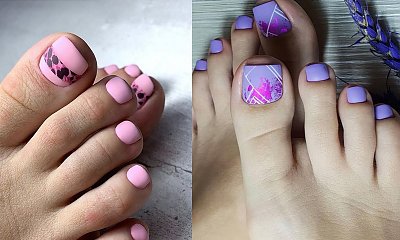 Matowe paznokcie u stóp. Najmodniejsze kolory i wzory - trendy pedicure na lato 2022!