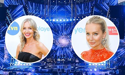 Agnieszka Woźniak-Starak na Top of the Top Sopot Festival. Klasyczna czerń czy obłędny pomarańcz? Która stylizacja gwiazdy jest lepsza?