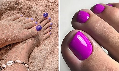 Fioletowy pedicure. Zobacz najmodniejsze stylizacje paznokci u stóp na wrzesień 2022