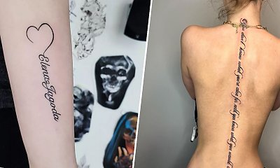 Tatuaże napisy: na rękach, plecach, z boku ciała. Zobacz najpiękniejsze projekty!