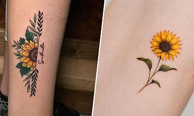 #sunflowertattoo - tatuaż z motywem słonecznika. To nowy, gorący trend wśród tatuaży! Zobacz najlepsze projekty 2022 roku!