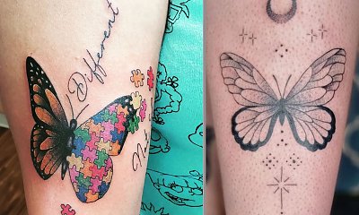 #butterflytattoo - tatuaż motyl. To delikatny i piękny wzór! Zobacz najpiękniejsze projekty!