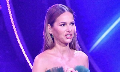 Paulina Sykut-Jeżyna włożyła tiulową suknię w kolorze butelkowej zieleni. Niezbyt udana stylizacja...