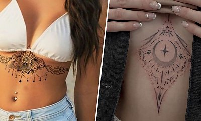 Tatuaż między piersiami - to jedno z najbardziej kobiecych miejsc do tatuowania! Zobacz najlepsze projekty!