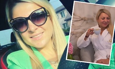 Magda Narożna w samym szlafroku kusi nóżką. Ma daleko w tyle piosenkę byłego męża?!