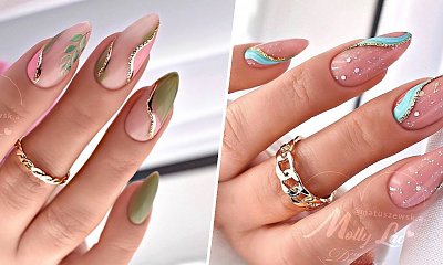 Paznokcie eleganckie ze złotym zdobieniem - piękne, eleganckie i uniwersalne! Zobacz 15 najlepszych stylizacji!