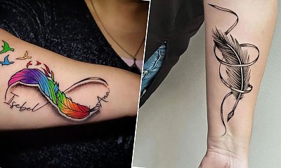#feathertattoo - tatuaż piórko. Piękny i wyjątkowy motyw. Zobacz 15 najpiękniejszych tatuaży!