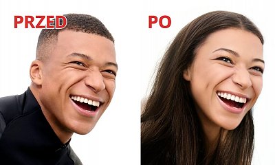 Piłkarze Francji i Maroka jako kobiety - symulacja! Kylian Mbappe energicznie, a Antoine Griezmann jak prawdziwa piękność!