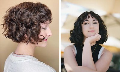 Curly bob z grzywką - modna lokowana fryzura na rok 2023. Zobacz!