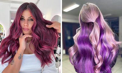 Violet hair - odważny, fryzjerski trend na wiosnę 2023! Zobacz 15 modnych propozycji na fioletowe włosy