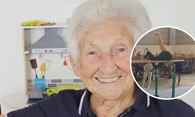 Ma 97 lat i jest najstarszą gimnastyczką na świecie! Zawstydzi niejednego 30-latka. Co za forma!