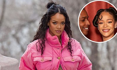Złote Globy 2023: Rihanna i ASAP Rocky to najlepiej ubrana para! Głęboki dekolt wyeksponował coś bardzo cennego
