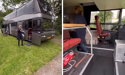 Ta kobieta mieszka w piętrowym autobusie. To naprawdę ekskluzywna opcja. Zobacz!