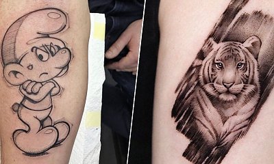 Tatuaże rysunkowe - zobacz połączenie dwóch technik w jednym projekcie!