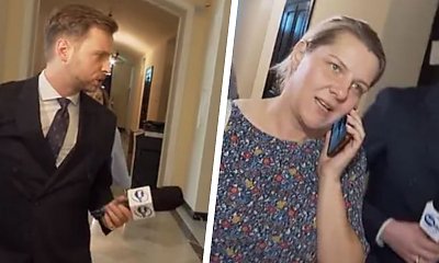 Dziennikarz zadał jej niewygodne pytanie. Udawała, że rozmawia przez telefon! WPADKA rozbawiła internautów!