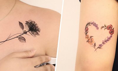 Delikatne tatuaże kwiatowe - świetne dla kobiety na pierwszy raz! Pokazujemy 15 pięknych przykładów na 2023 rok!