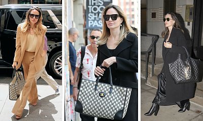 Jesień 2023 według Angeliny Jolie — camel look, duża torba, czarny płaszcz. Trendy propozycje w stylu gwiazdy