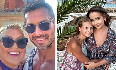 Katarzyna Skrzynecka z córkami i mężem na premierze. Tak wyglądają na Instagramie, a na żywo?