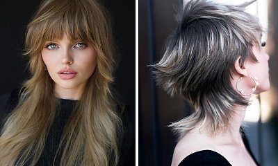 Mullet hair w długich i krótkich odsłonach. 15 propozycji na zimę 2023/24