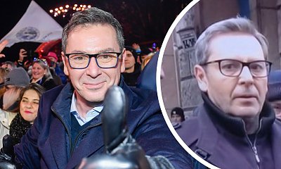 Michał Adamczyk opuścił budynek TVP! Mina i zadyszka — bezcenne [wideo]