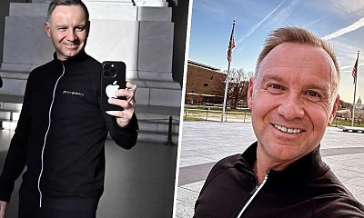 Andrzej Duda miał biegać, ale stał się mistrzem selfie w Ameryce. Internauci wyśmiewają memami