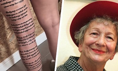 Wytatuowała sobie na nodze wiersz Szymborskiej. Internauci mają złe przeczucia: "Będzie kiedyś żałować" [wideo]