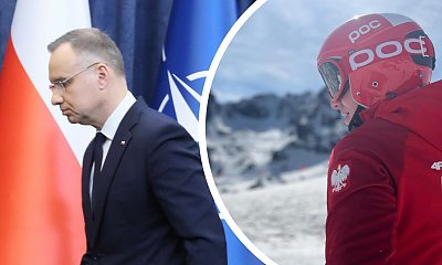 Twardy Andrzej Duda rozpędził się na stoku jak rasowy narciarz. Internauci: "Jedyne, czego pan nie musi się wstydzić" [wideo]