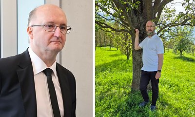 Piotr z ekipy Jarka pozuje z drzewem na majówce 2024. Internauci komentują memami!