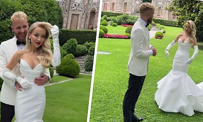 Prowadząca "Prince Charming" wyszła za mąż. Suknia ślubna w hollywoodzkim stylu skradła show