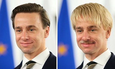 Ładny Krzysztof Bosak w długich włosach, bez włosów, z brodą w lokach i więcej ciekawych odsłon [symulacja]