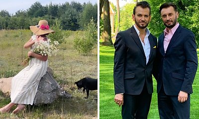 Rafał Grabias przebrał się za kobietę i pląsa po ogrodzie. "Sukienka jakaś nijaka" - narzekają fani