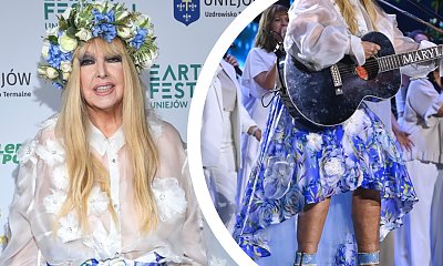 Maryla Rodowicz z wdziękiem godnym baletnicy wyeksponowała nogi do nieba na scenie w Uniejowie