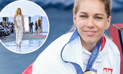 Złota medalistka Aleksandra Mirosław zadała szyku na wybiegu. Ma figurę modelki