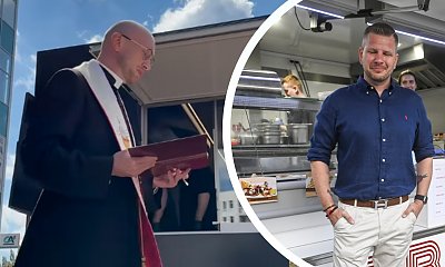 Ksiądz poświęcił budkę z kebabem Filipa od Zygmunta. "Niech Bóg ma w opiece wołowinę"