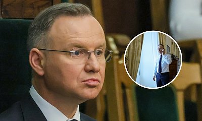 Zatroskany Andrzej zapozował z telefonem przy uchu. "A po rozmowie chodziliśmy na dożynki"
