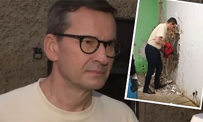 Mateusz odwiedził tereny po powodzi i wiercił dziurę w ścianie. Są memy