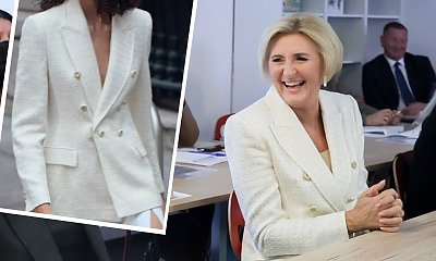 Milcząca Agata wskoczyła w marynarkę z sieciówki. Kosztowała grosze, ale świeciła jak miliony monet